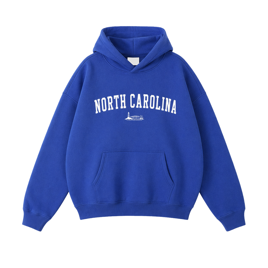Collection 9 North Carolina Oversize Fleeced Hoodie - Klein Blue front