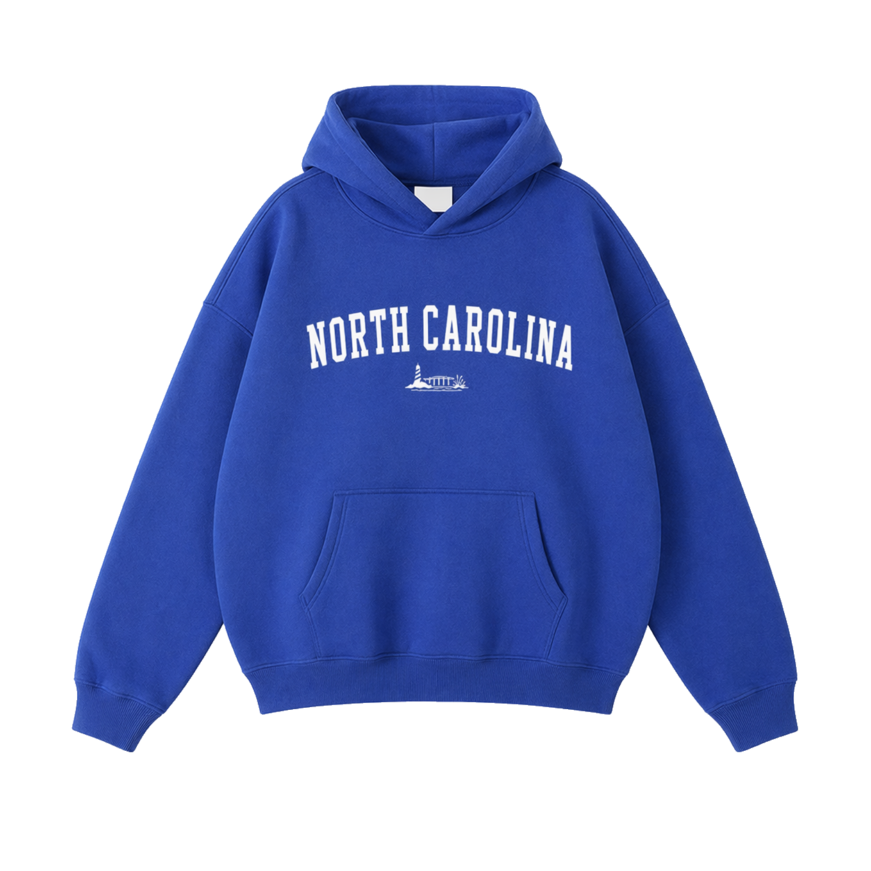 Collection 9 North Carolina Oversize Fleeced Hoodie - Klein Blue front