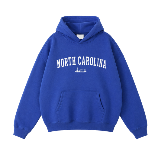 Collection 9 North Carolina Oversize Fleeced Hoodie - Klein Blue front