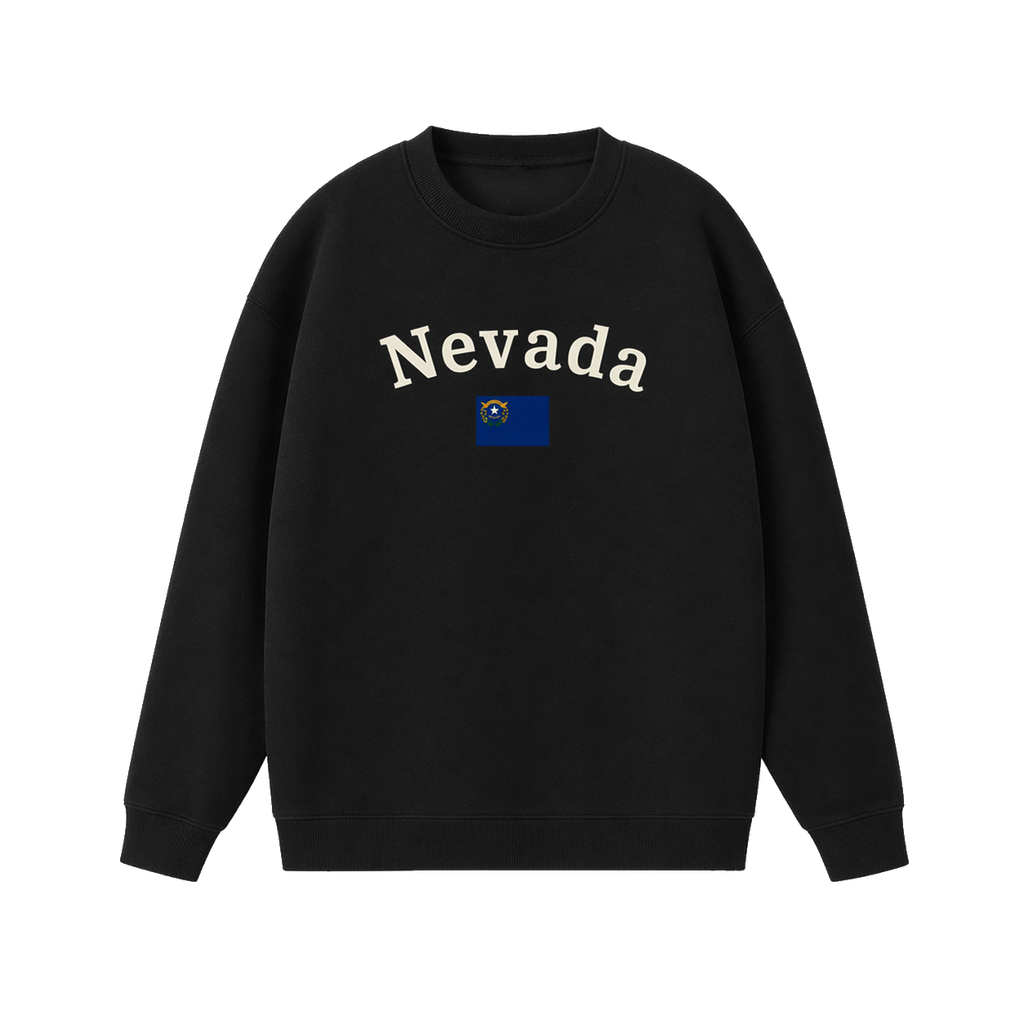 Collection 6 Nevada Essential Heavyweight Crewneck Sweatshirt - Black front