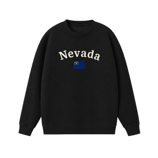 Collection 6 Nevada Essential Heavyweight Crewneck Sweatshirt - Black front