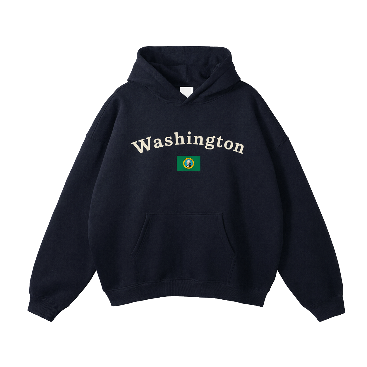Collection 6 Washington Oversize Fleeced Hoodie - Black front