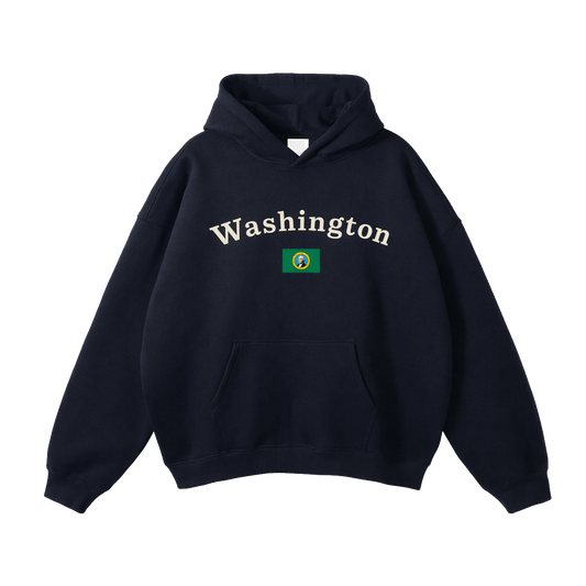 Collection 6 Washington Oversize Fleeced Hoodie - Black front