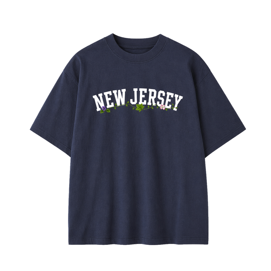Collection 10 New Jersey Essential Cotton T-Shirt - Navy Blue front