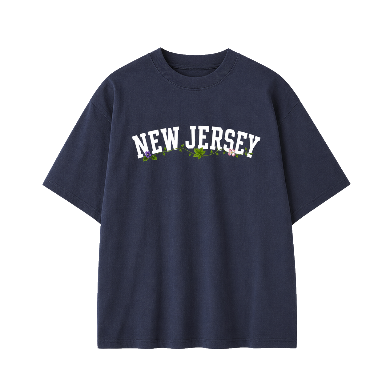 Collection 10 New Jersey Essential Cotton T-Shirt - Navy Blue front