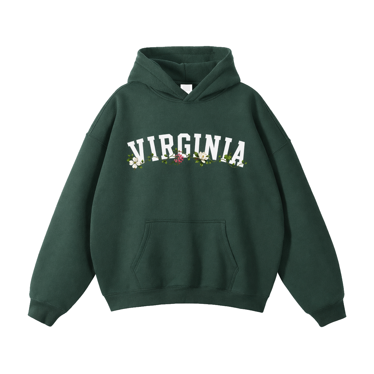 Collection 10 Virginia Oversize Fleeced Hoodie - Eden Green front