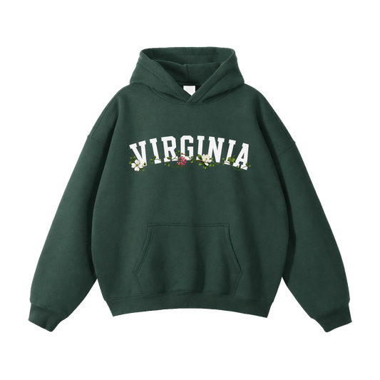 Collection 10 Virginia Oversize Fleeced Hoodie - Eden Green front