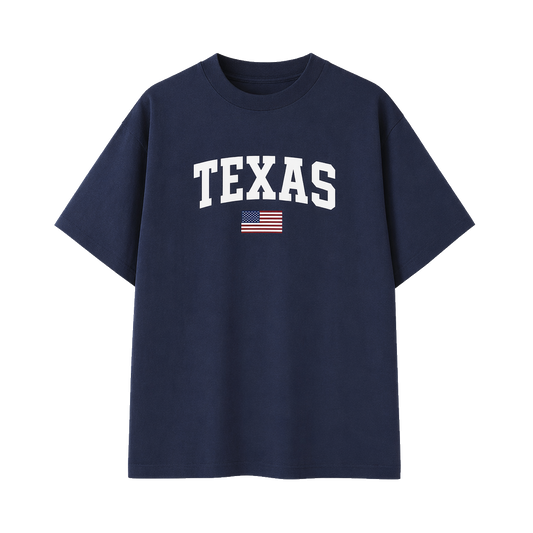 Collection 2 Texas Essential Cotton T-Shirt - Navy Blue front