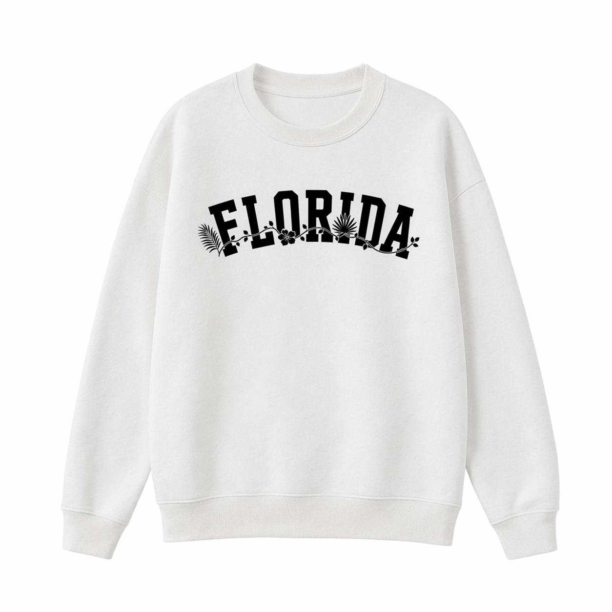 Collection 10 Florida Essential Heavyweight Crewneck Sweatshirt - White front
