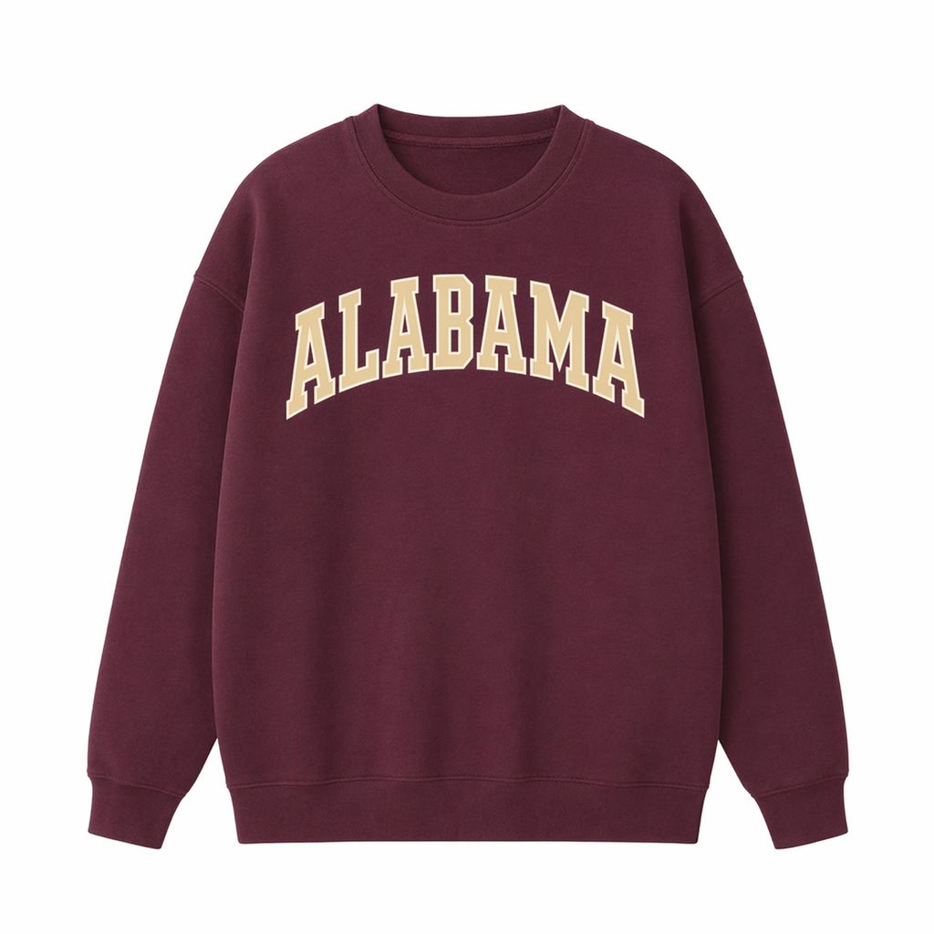 Collection 1 Alabama Essential Heavyweight Crewneck Sweatshirt - Dull Red front