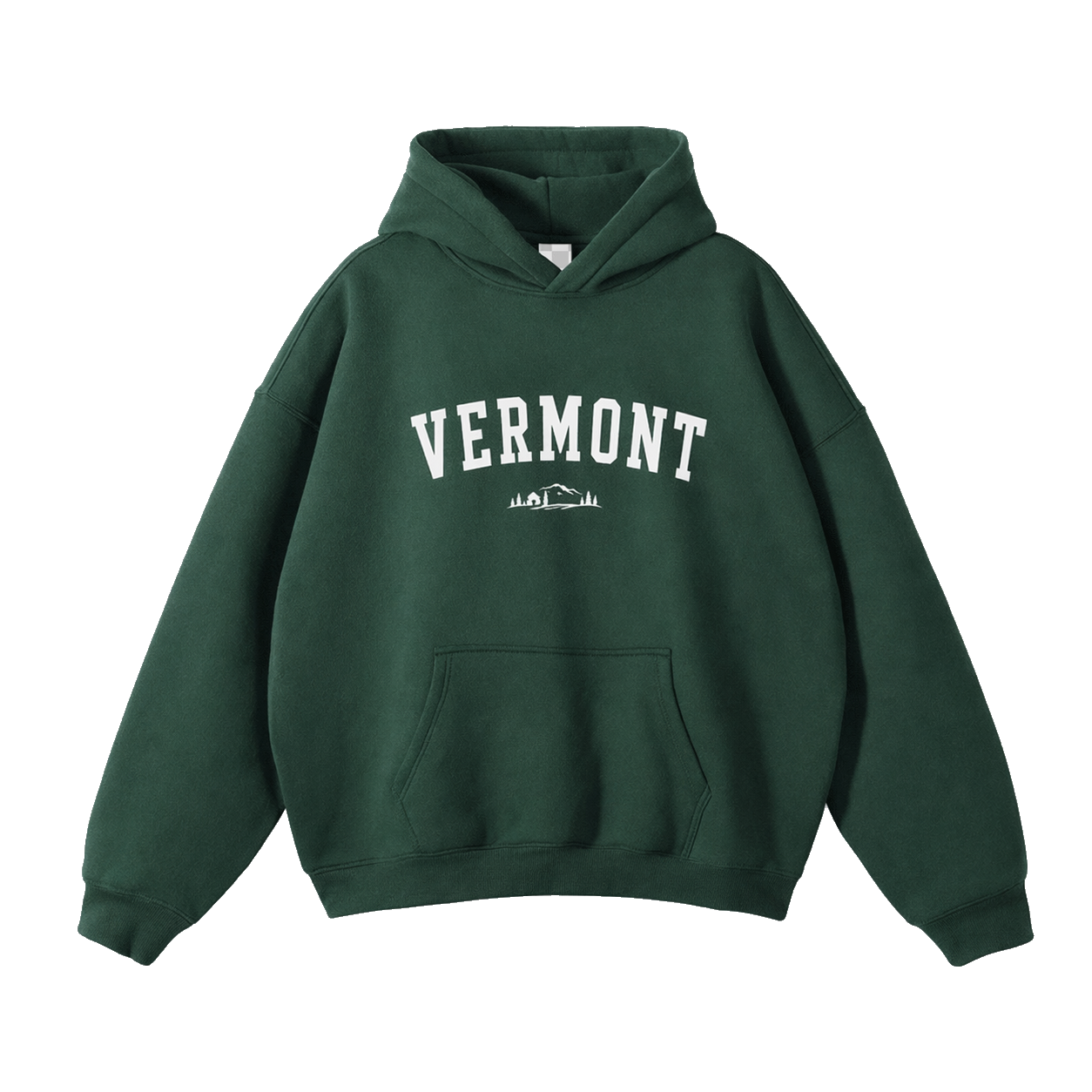 Collection 9 Vermont Oversize Fleeced Hoodie - Eden Green front