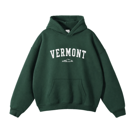 Collection 9 Vermont Oversize Fleeced Hoodie - Eden Green front