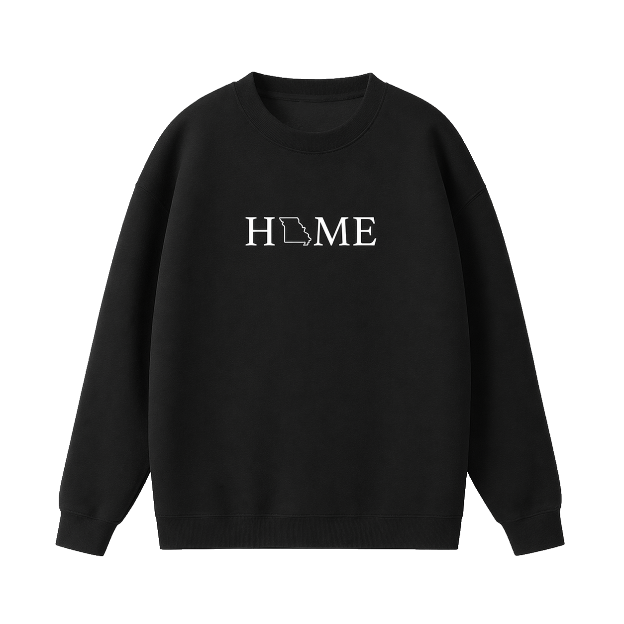 Collection 5 Missouri Essential Heavyweight Crewneck Sweatshirt - Black front