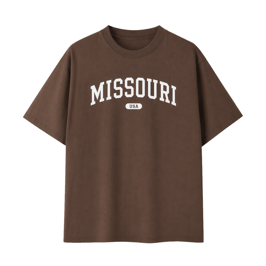 Collection 4 Missouri Essential Cotton T-Shirt - Coffee front
