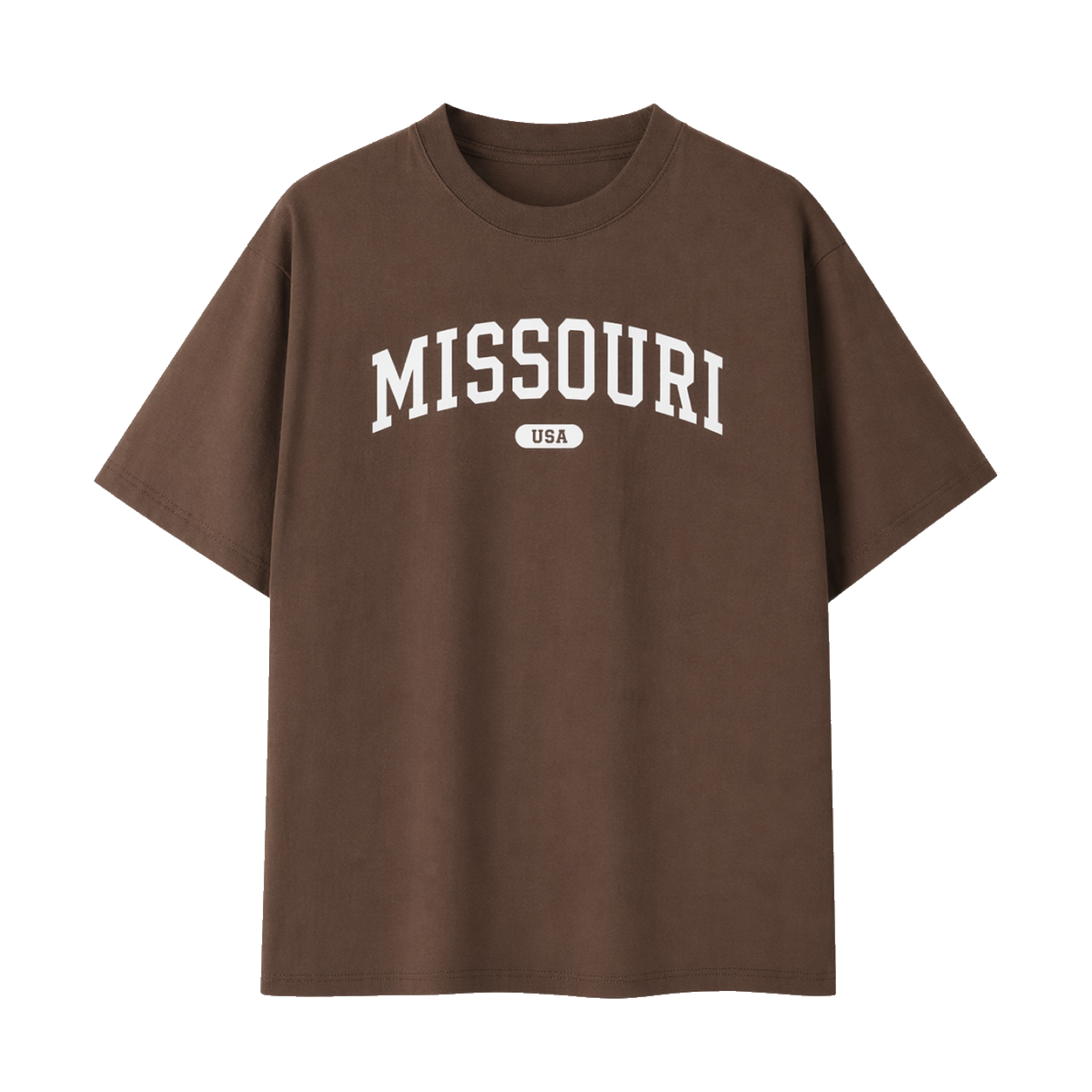 Collection 4 Missouri Essential Cotton T-Shirt - Coffee front