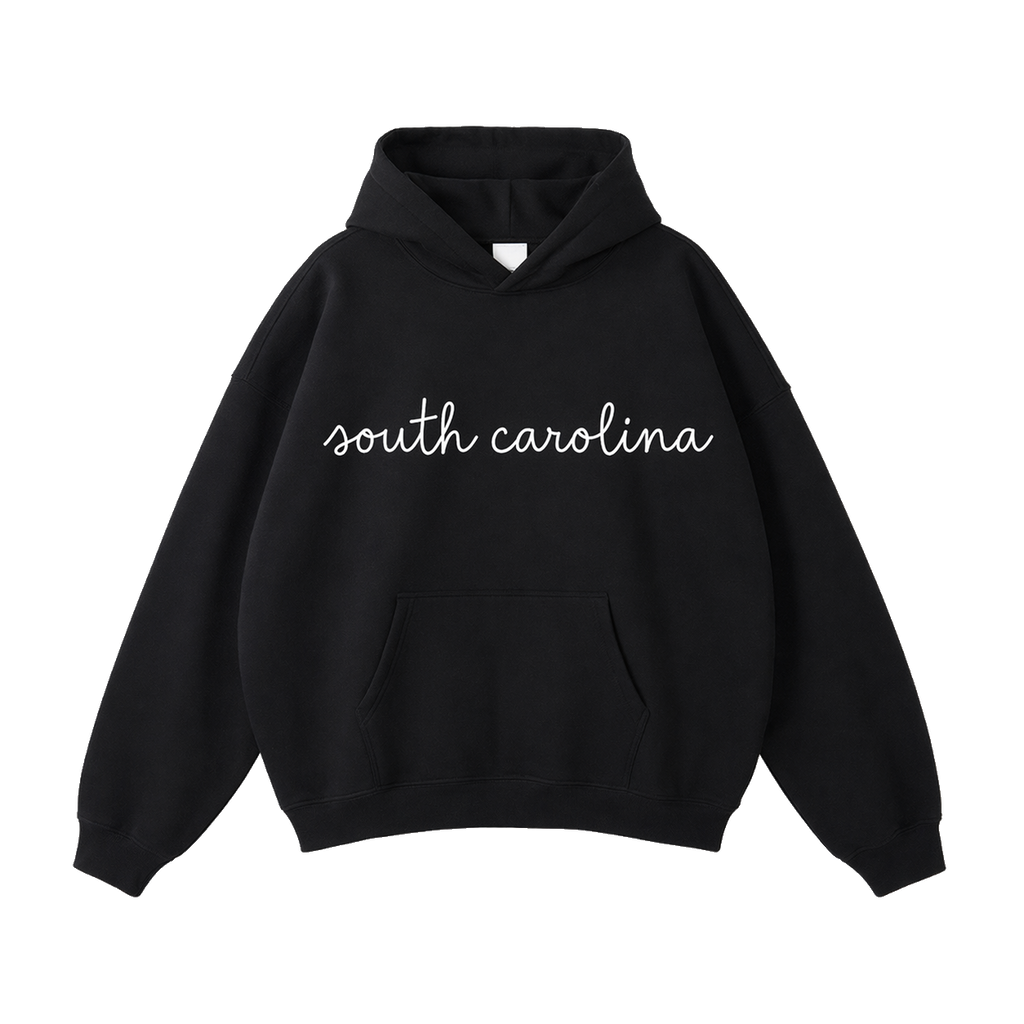 Collection 3 South Carolina Oversize Fleeced Hoodie - Black front