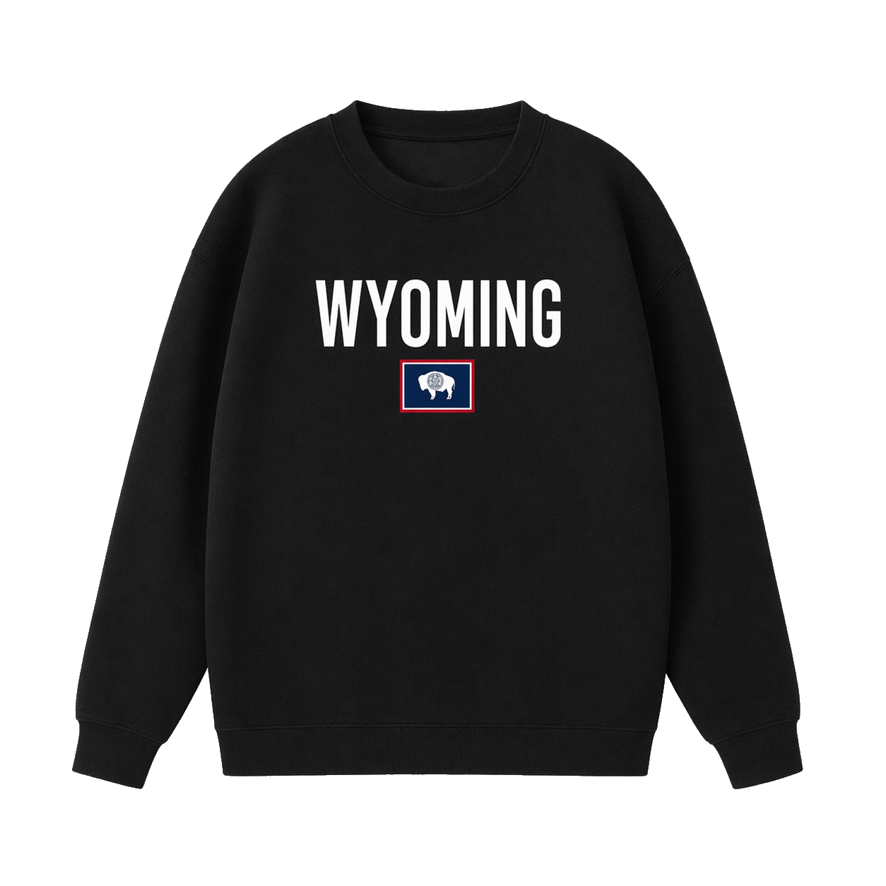 Collection 7 Wyoming Essential Heavyweight Crewneck Sweatshirt - Black front