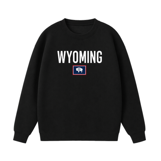 Collection 7 Wyoming Essential Heavyweight Crewneck Sweatshirt - Black front