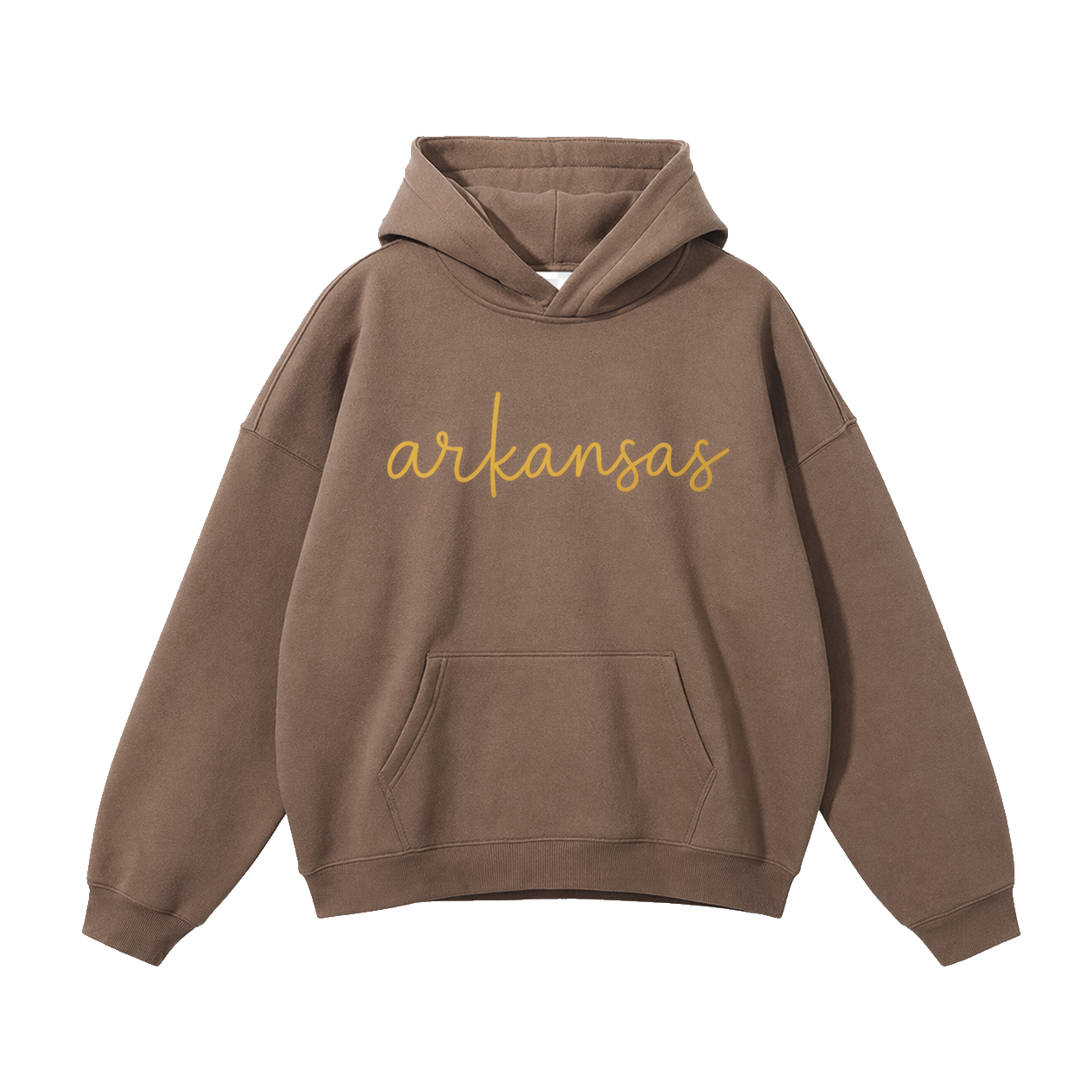 Collection 3 Arkansas Oversize Fleeced Hoodie - Brown front