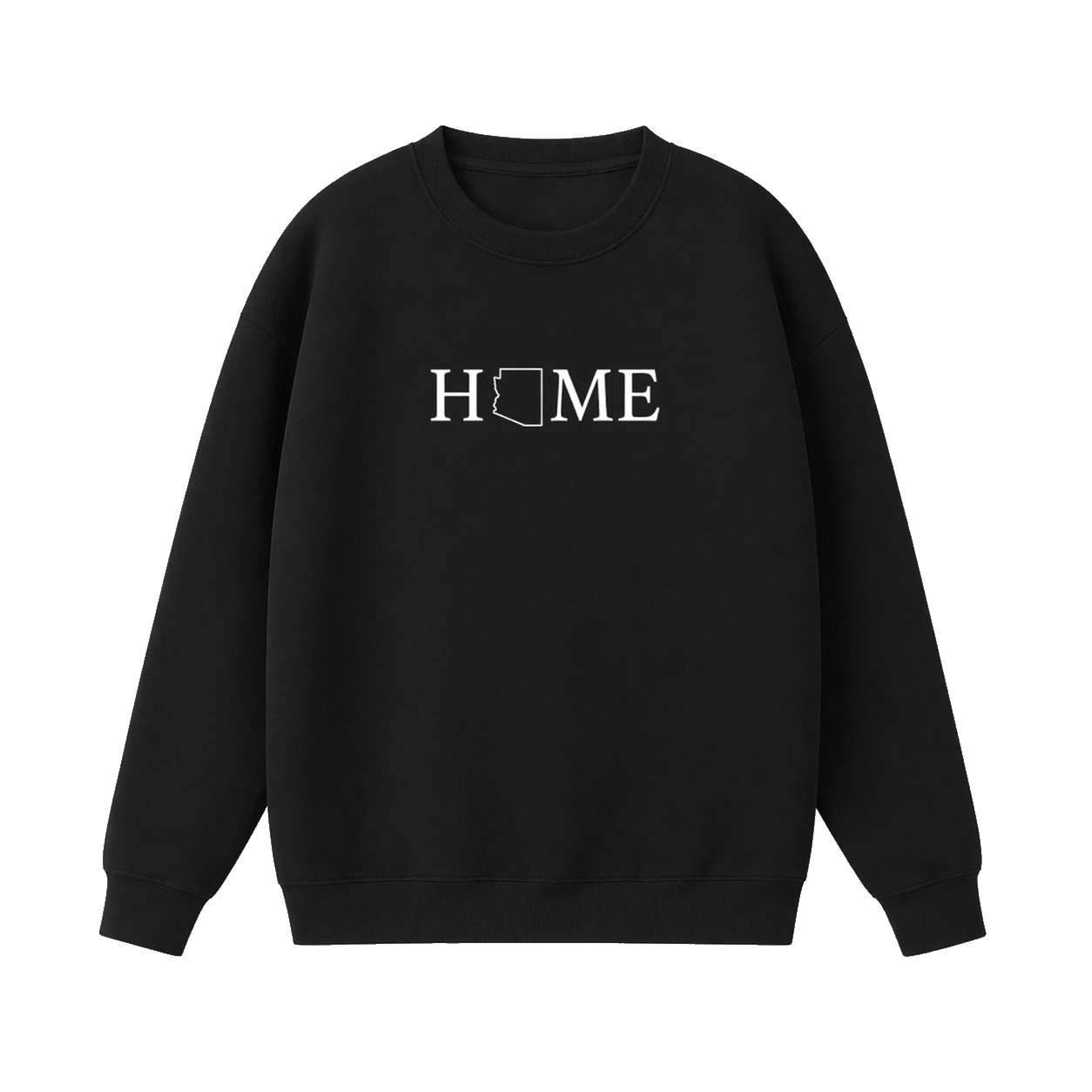Collection 5 Arizona Essential Heavyweight Crewneck Sweatshirt - Black front