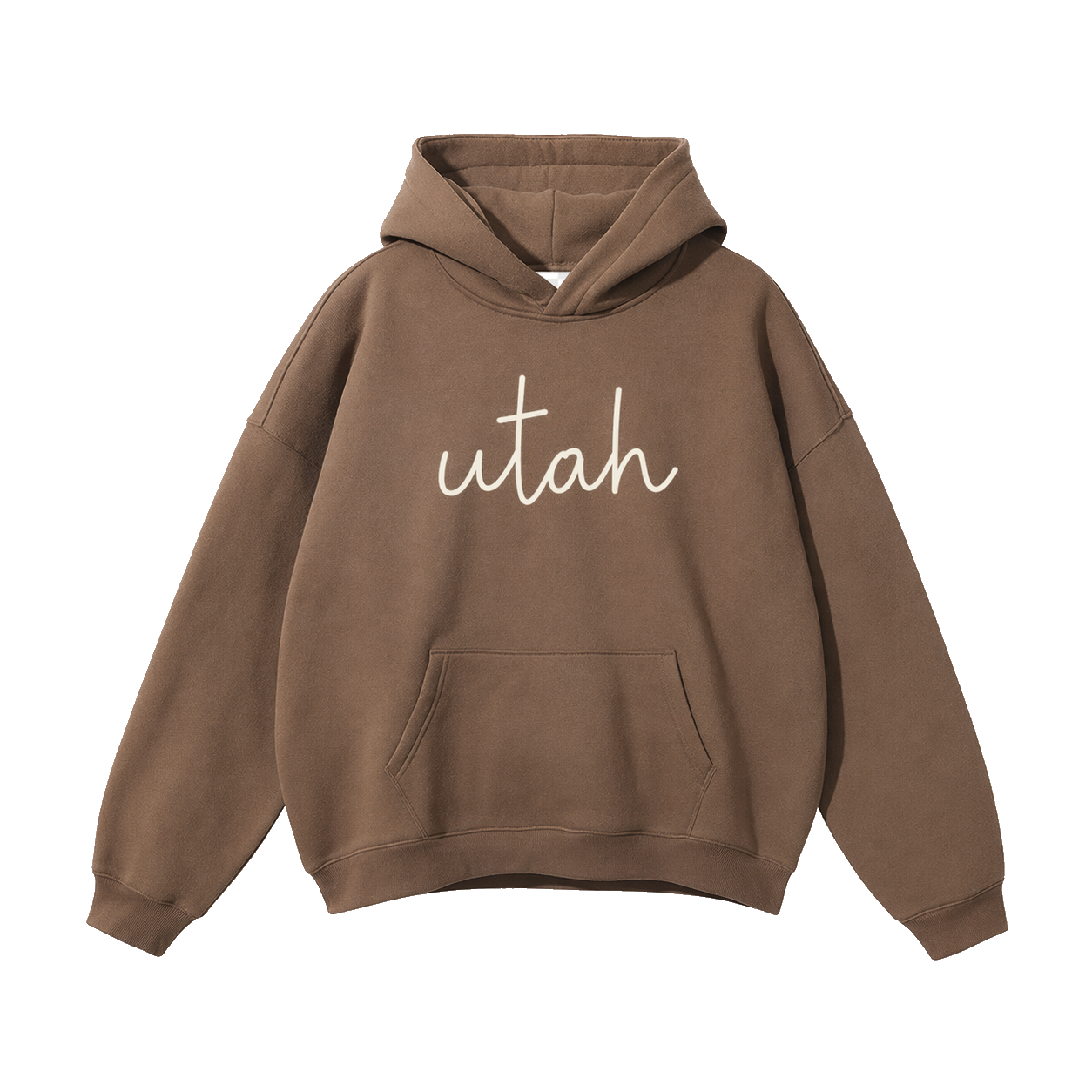 Collection 3 Utah Oversize Fleeced Hoodie - Brown front
