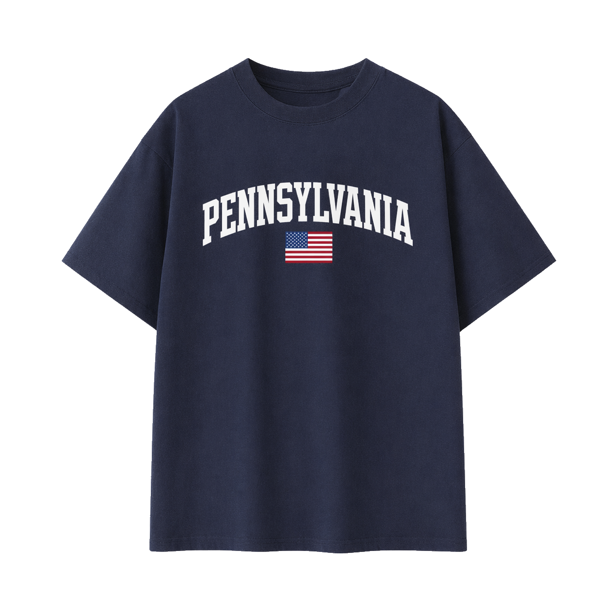 Collection 2 Pennsylvania Essential Cotton T-Shirt - Navy Blue front