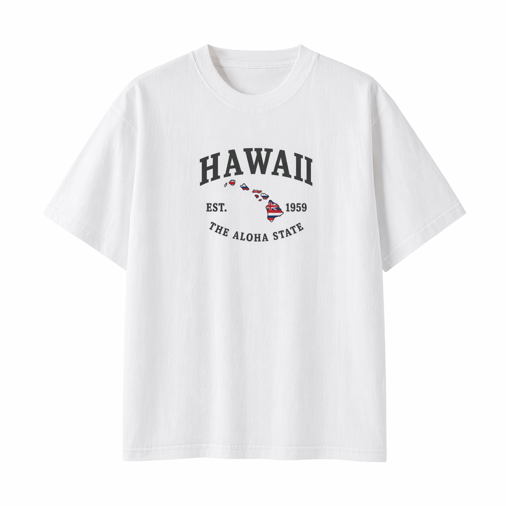 Collection 8 Hawaii Essential Cotton T-Shirt - White front