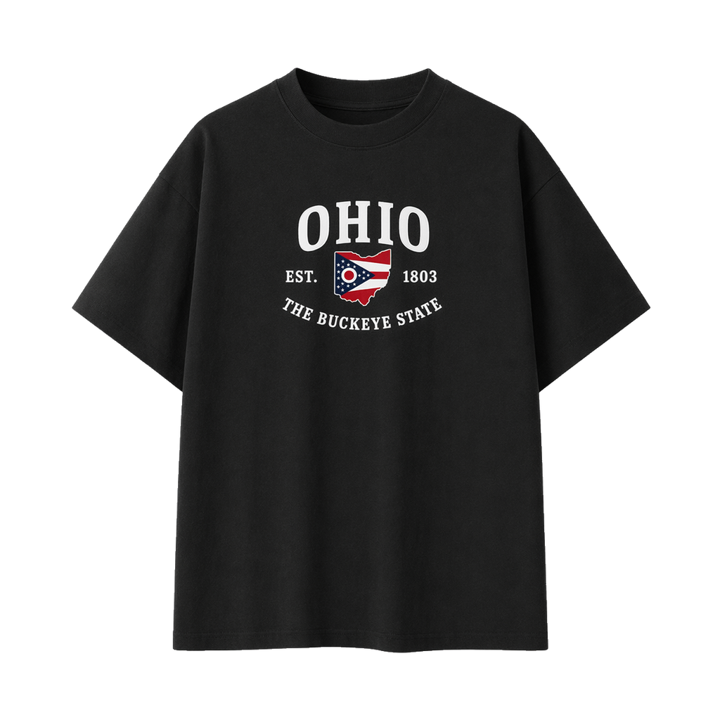 Collection 8 Ohio Essential Cotton T-Shirt - Black front