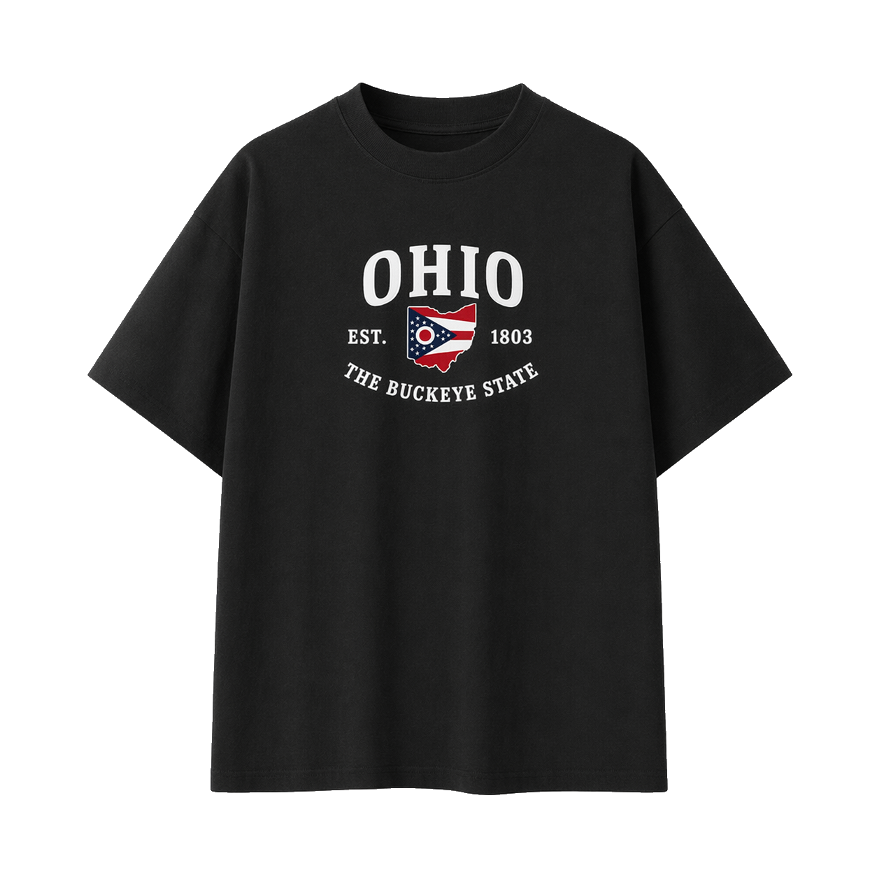 Collection 8 Ohio Essential Cotton T-Shirt - Black front