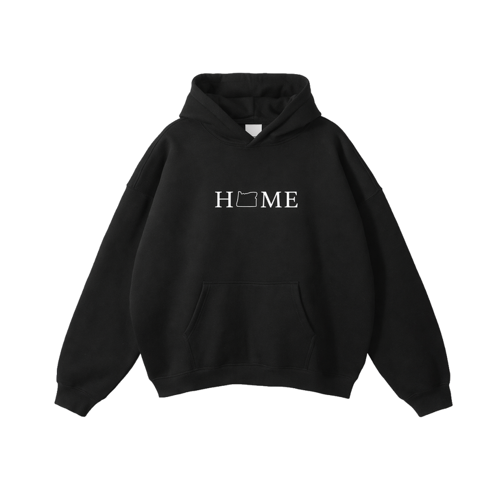 Collection 5 Oregon Oversize Fleeced Hoodie - Black front