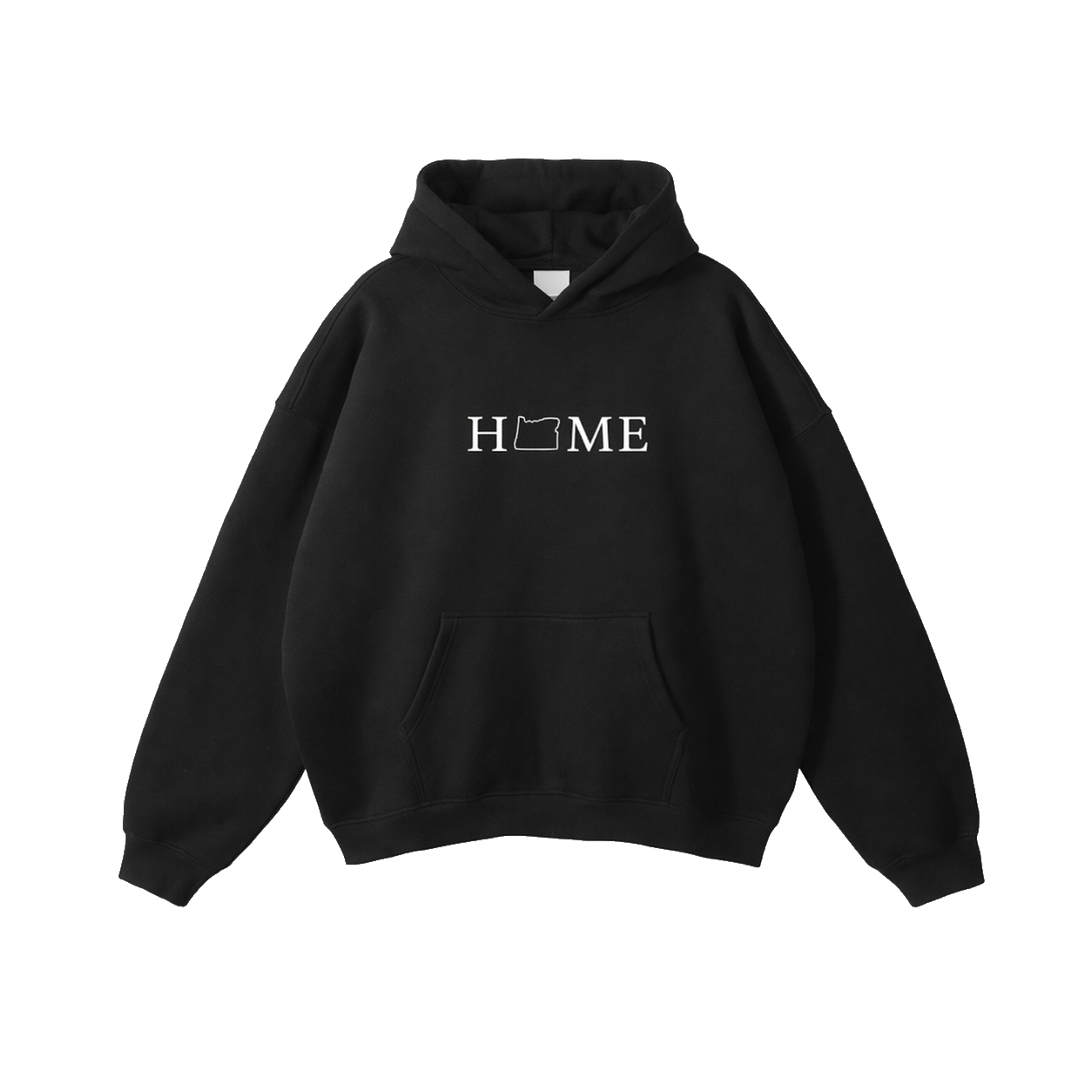 Collection 5 Oregon Oversize Fleeced Hoodie - Black front
