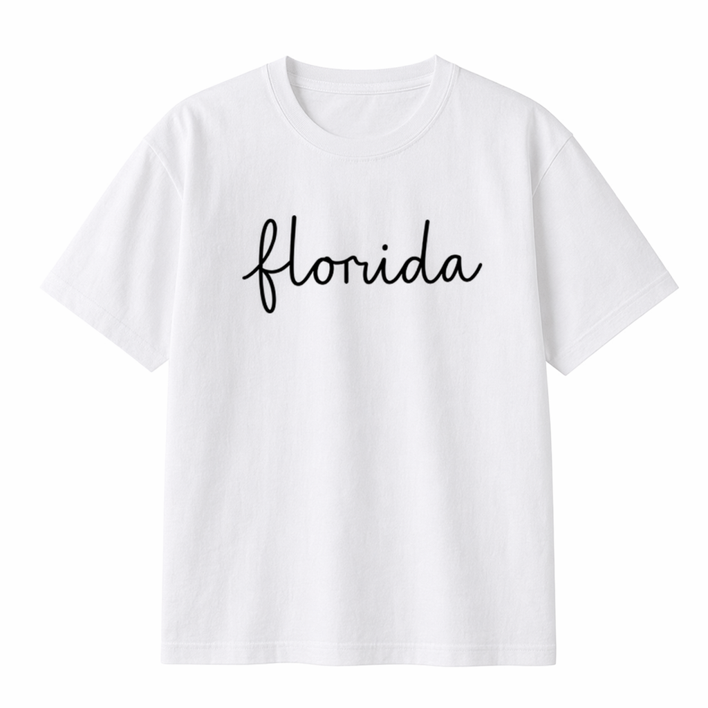 Collection 3 Florida Essential Cotton T-Shirt - White front