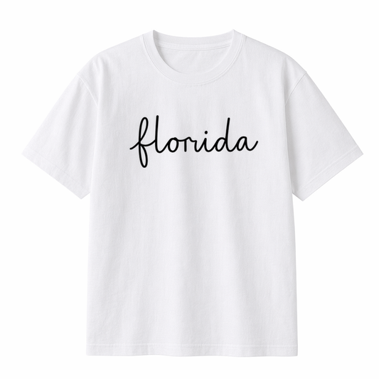 Collection 3 Florida Essential Cotton T-Shirt - White front
