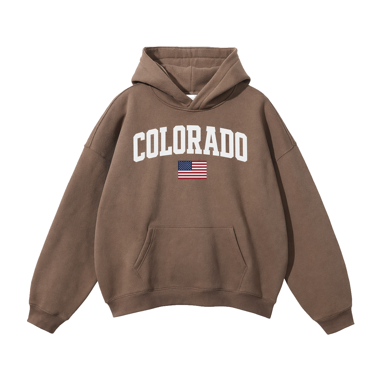 Collection 2 Colorado Oversize Fleeced Hoodie - Brown front