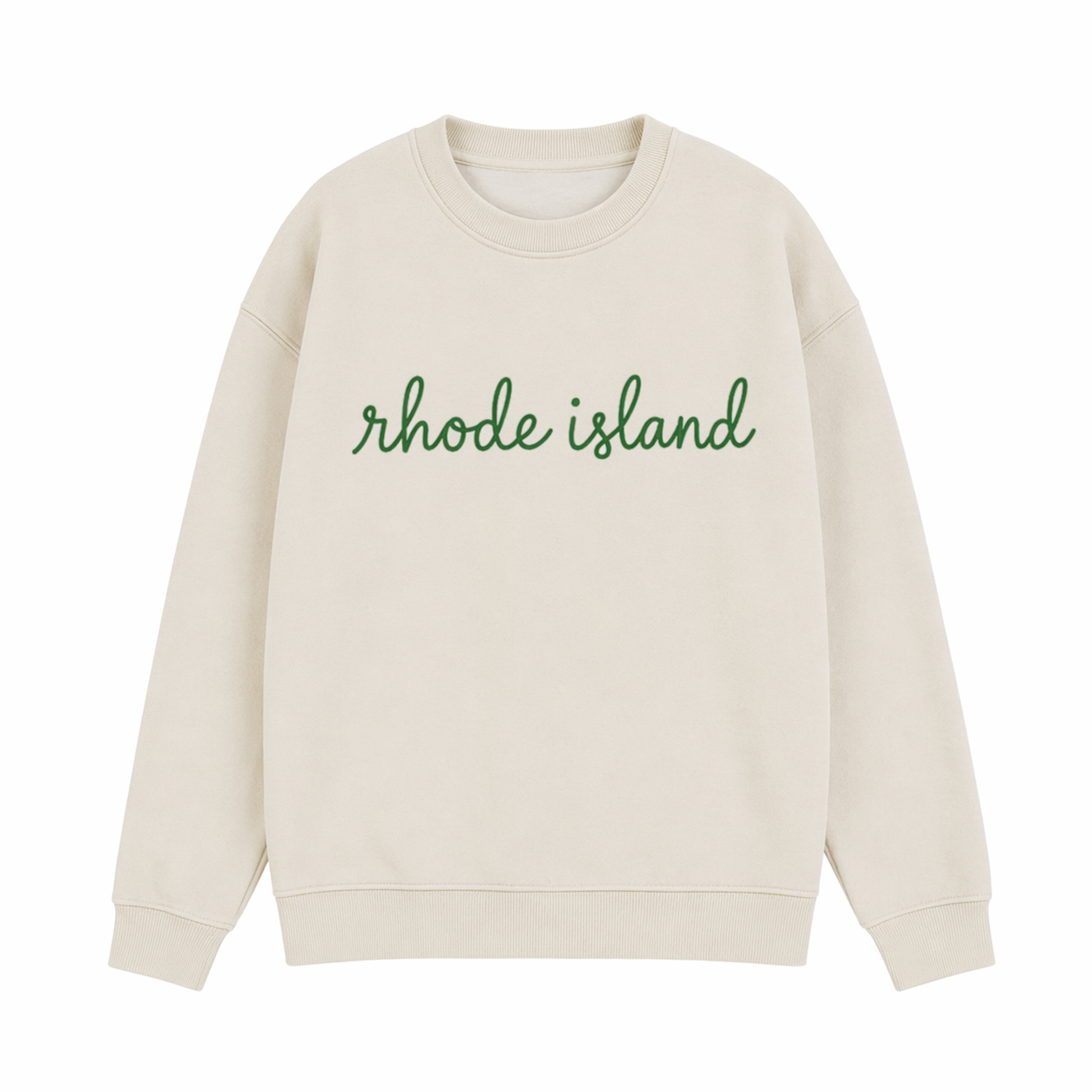 Collection 3 Rhode Island Essential Heavyweight Crewneck Sweatshirt - Cream front
