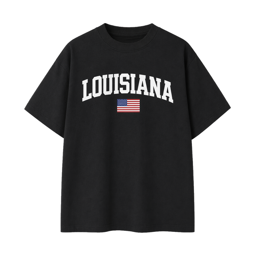 Collection 2 Louisiana Essential Cotton T-Shirt - Black front