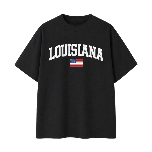 Collection 2 Louisiana Essential Cotton T-Shirt - Black front