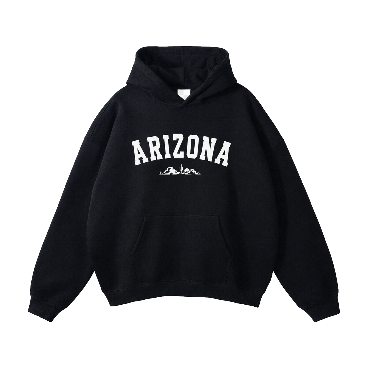 Collection 9 Arizona Oversize Fleeced Hoodie - Black front