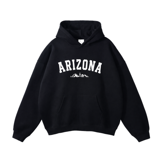 Collection 9 Arizona Oversize Fleeced Hoodie - Black front