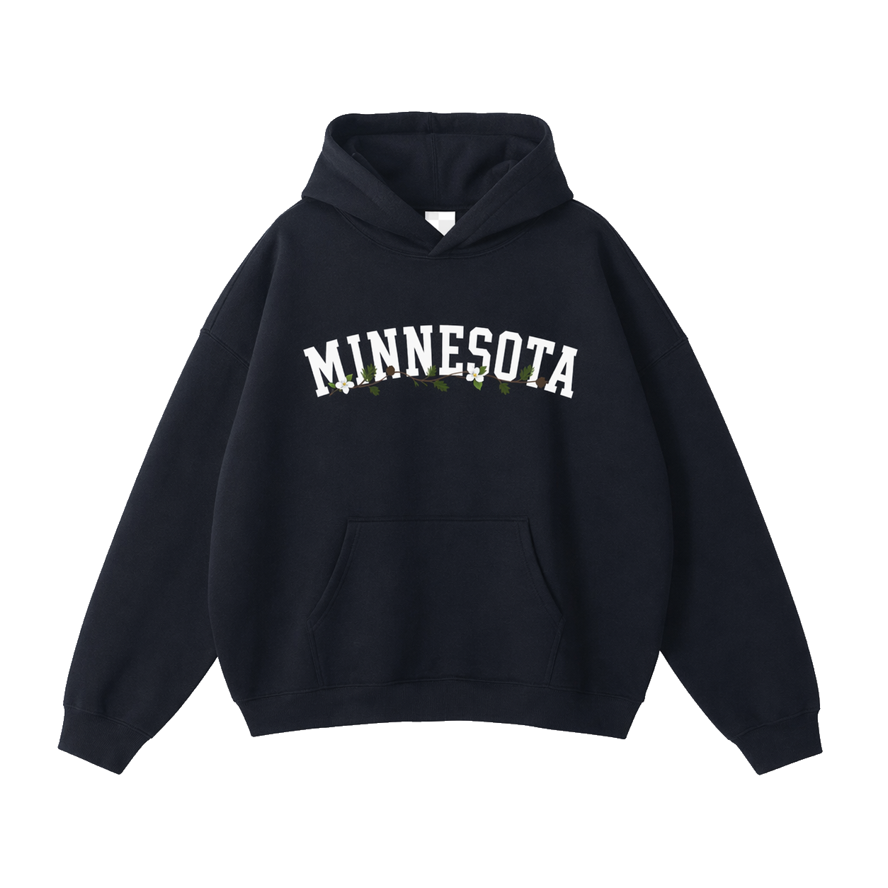 Collection 10 Minnesota Oversize Fleeced Hoodie - Black front