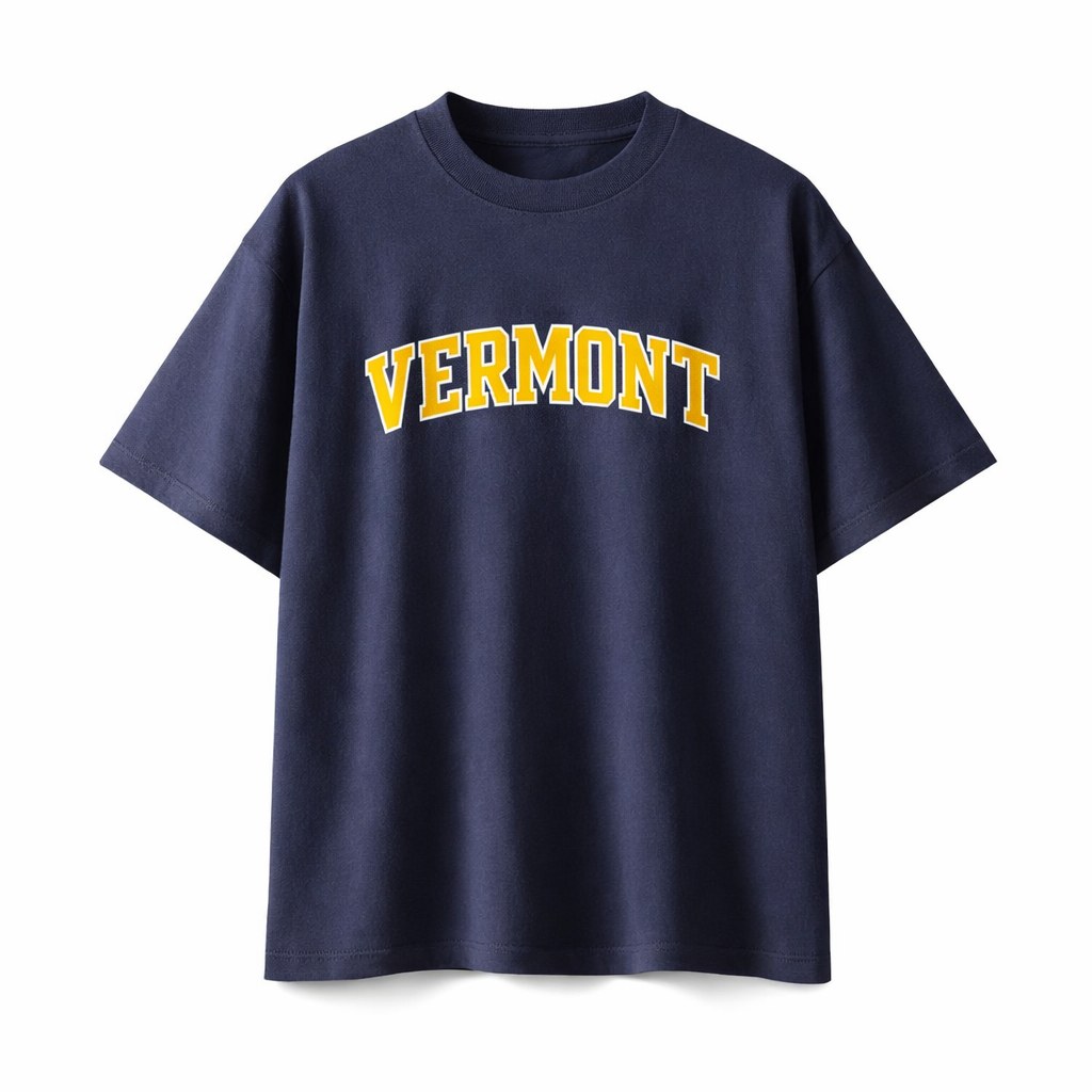 Collection 1 Vermont Essential Cotton T-Shirt - Navy Blue front