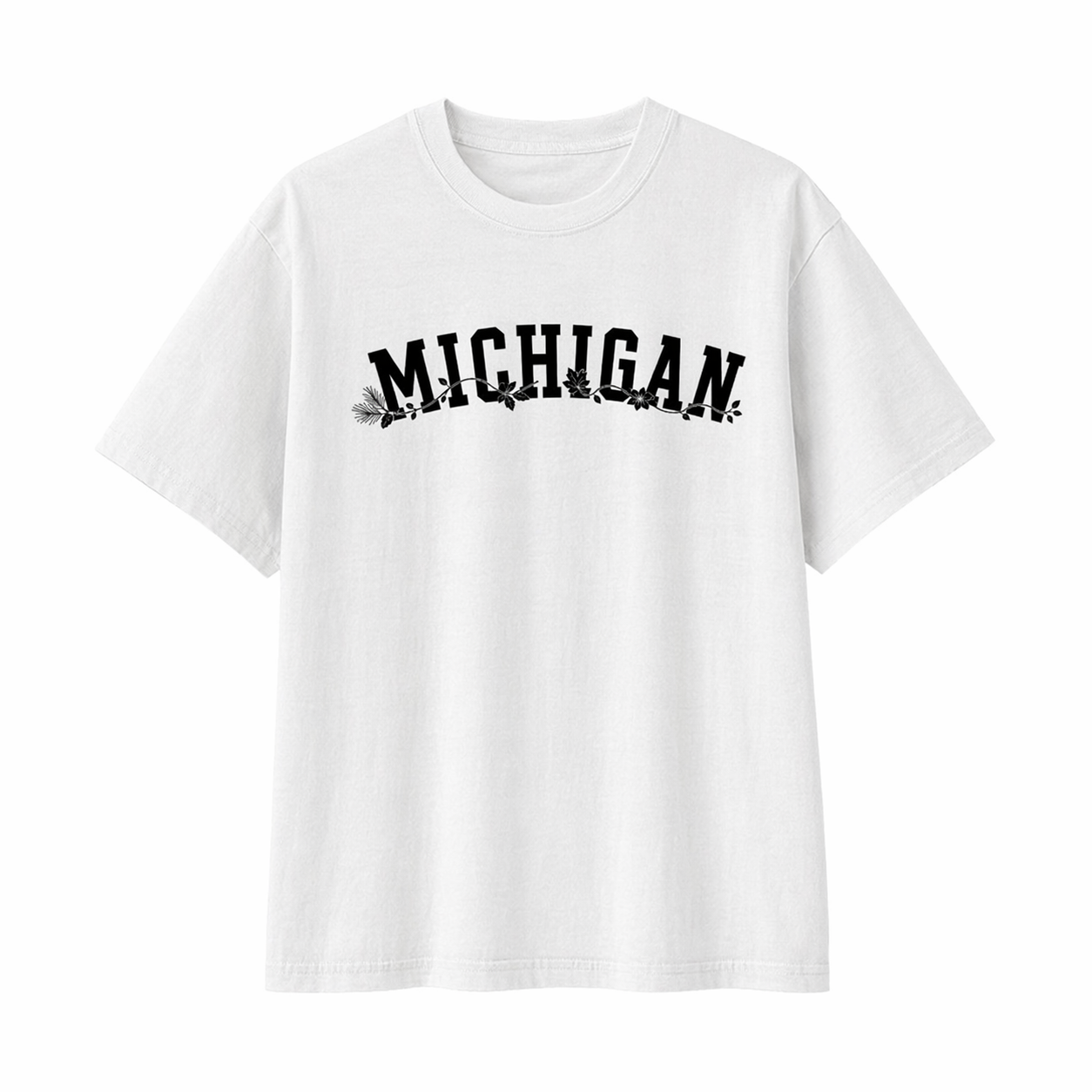 Collection 10 Michigan Essential Cotton T-Shirt - White front
