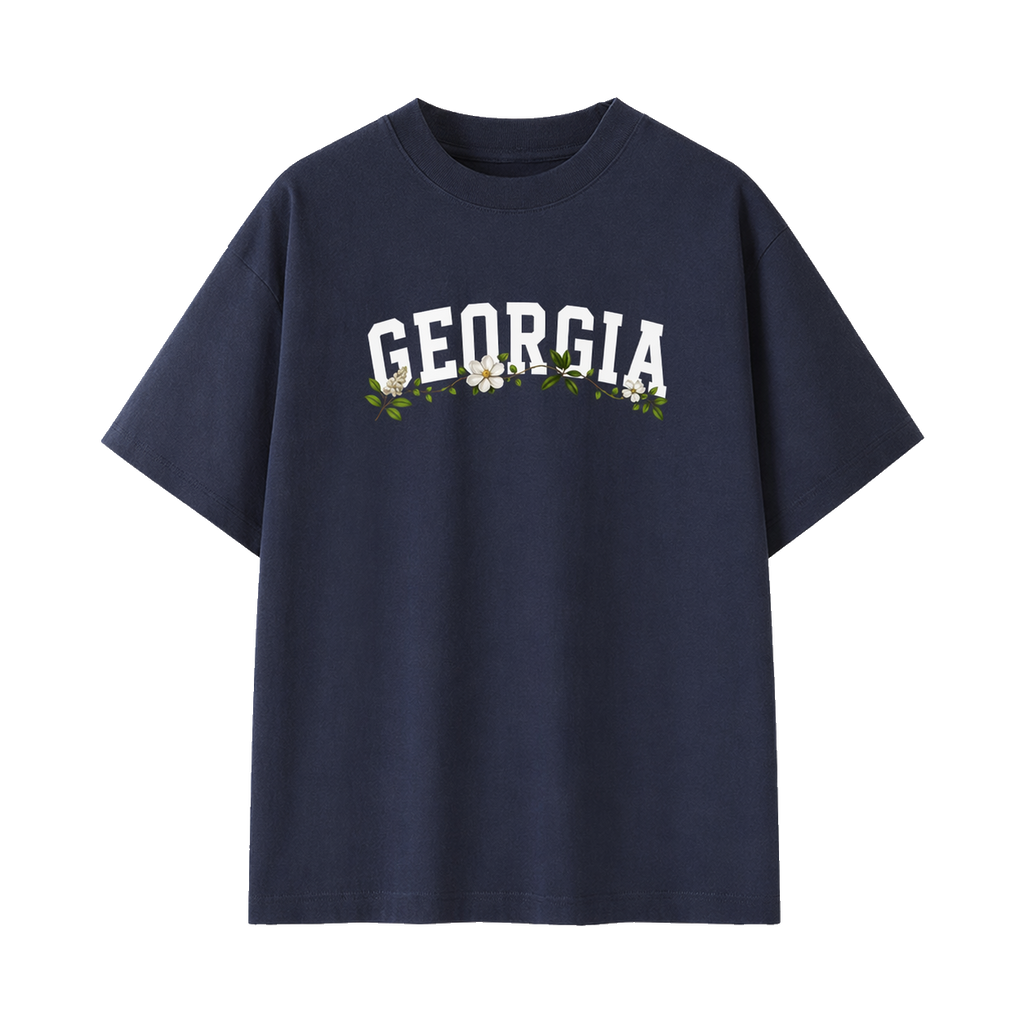 Collection 10 Georgia Essential Cotton T-Shirt - Navy Blue front