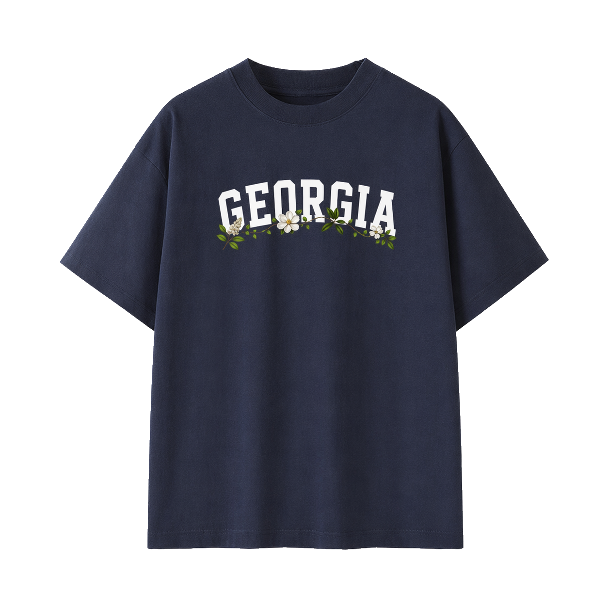 Collection 10 Georgia Essential Cotton T-Shirt - Navy Blue front