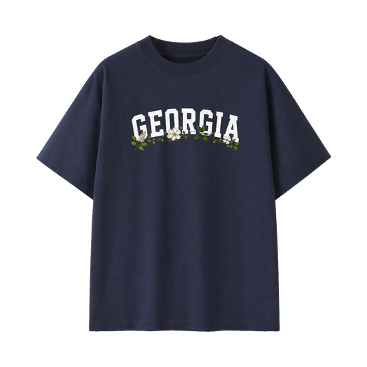 Collection 10 Georgia Essential Cotton T-Shirt - Navy Blue front