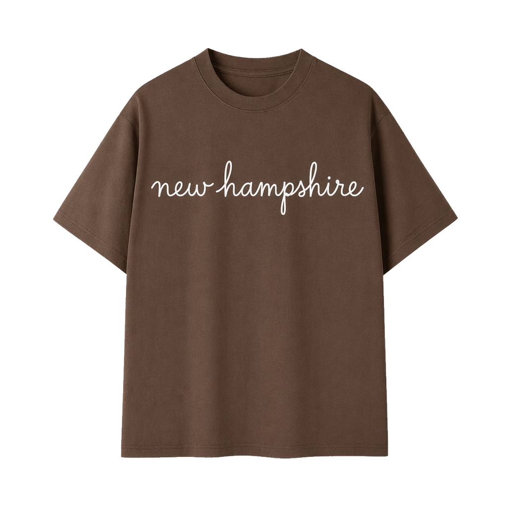 Collection 3 New Hampshire Essential Cotton T-Shirt - Coffee front