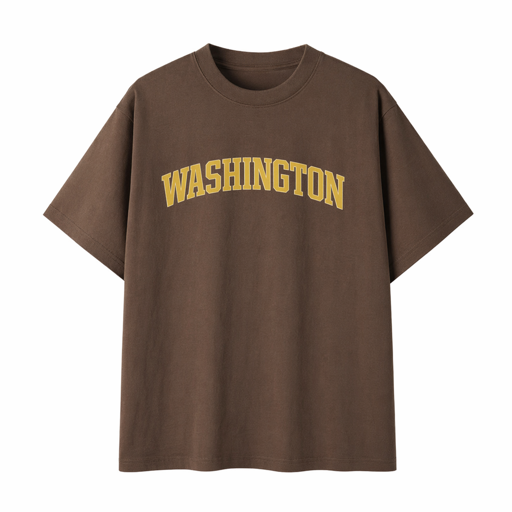 Collection 1 Washington Essential Cotton T-Shirt - Coffee front