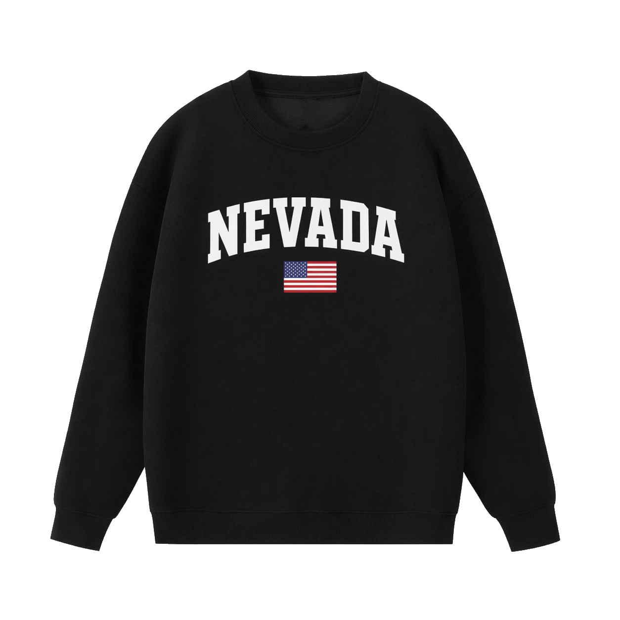 Collection 2 Nevada Essential Heavyweight Crewneck Sweatshirt - Black front