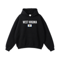 Collection 7 West Virginia Oversize Fleeced Hoodie - Black front