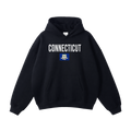 Collection 7 Connecticut Oversize Fleeced Hoodie - Black front